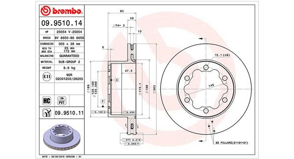 MAGNETI MARELLI Тормозной диск 360406057200